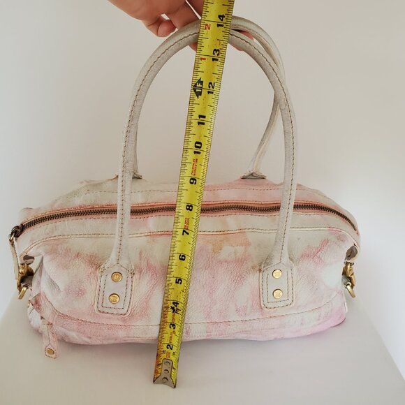Celine leather purse hobo top handle handbag pink white orange yellow ivory nino - Picture 12 of 16